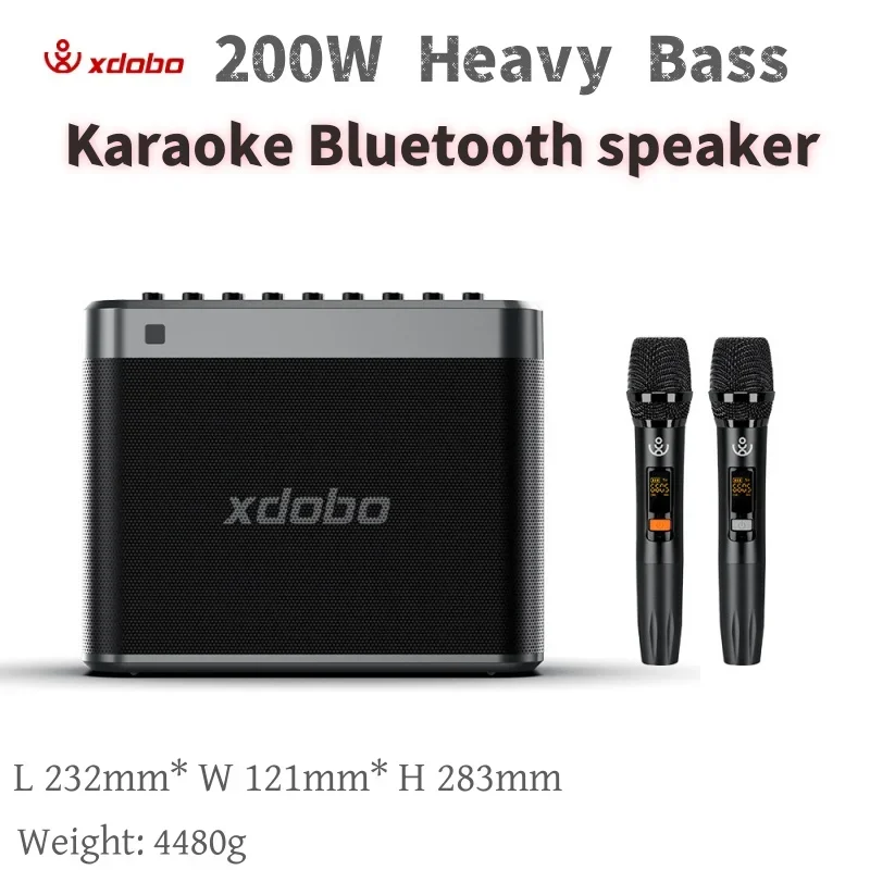 

XDOBO 200W High Power Karaoke Bluetooth Speaker Wireless Home Theater KTV System Super Bass Boombox Potable Outdoor Music Center