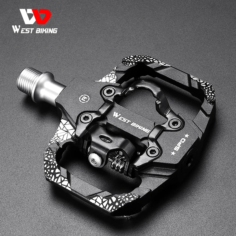 WEST BIKING 2 In 1 Bicycle Pedals SPD Self-Locking Pedal DU Bearing MTB Road Bike Anti-slip Flat Pedals Cycling Part Accessories
WEST BIKING 2 In 1 Bicycle Pedals SPD Self-Locking Pedal DU Bearing MTB Road Bike Anti-slip Flat Pedals Cycling Part Accessories