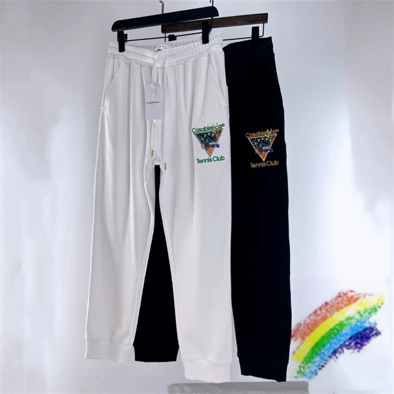 Tennis Club Casablanca Embroidery Sweatpants For Men Women 1:1 Best Quality Black White Jogger Drawstring Pants
Tennis Club Casablanca Embroidery Sweatpants For Men Women 1:1 Best Quality Black White Jogger Drawstring Pants
