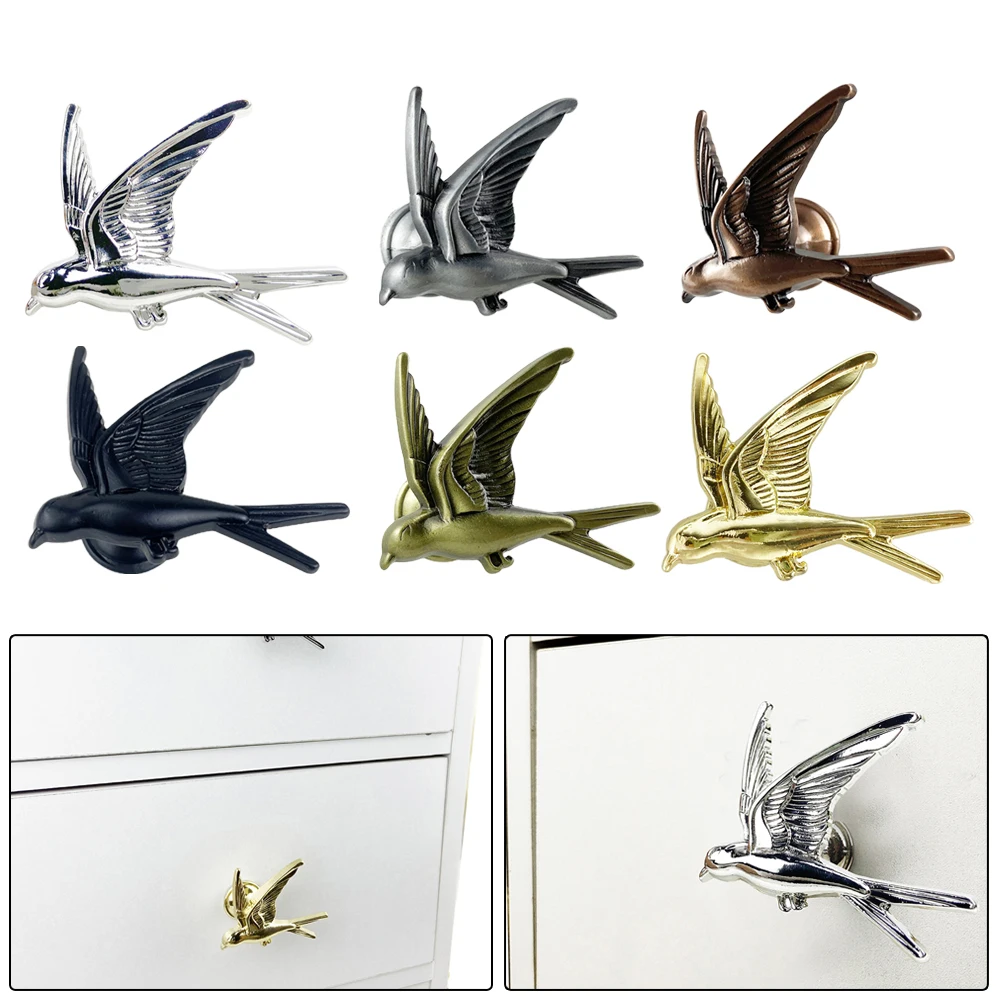 

Bird Shape Furniture Handle Zinc Alloy Cupboard Handle Door Cabinets Knobs Drawer Pulls Decor Solid Brass Furniture Hardware