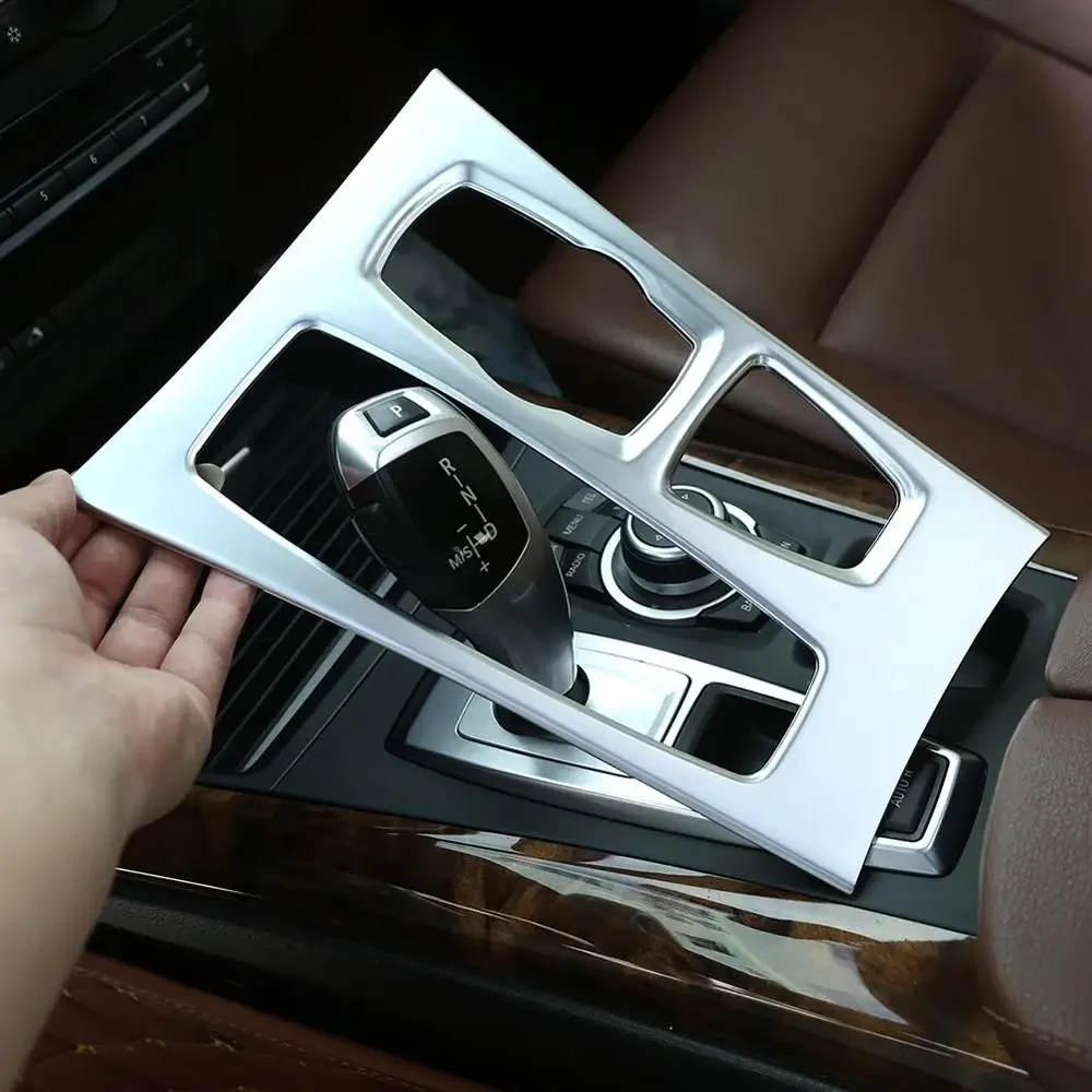 

Декоративная хромированная панель переключения передач центральной консоли для BMW X5 X6 E70 E71 2008 - 2012 2013 LHD аксессуары