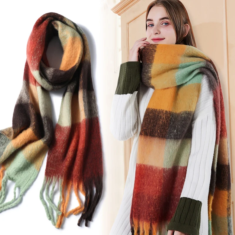 Hot Winter Scarf Women Cashmere Warm Pashmina Solid Female Scarves Wraps Thick Soft Bufanda Tassels Shawl Long Stole Windproof
Hot Winter Scarf Women Cashmere Warm Pashmina Solid Female Scarves Wraps Thick Soft Bufanda Tassels Shawl Long Stole Windproof