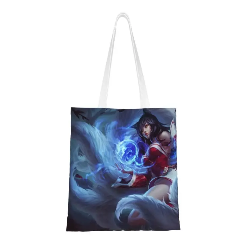 Recycling League Video Games Legends Shopping Bag Women Canvas Shoulder Tote Bag Portable Ahri Tailed Fox Grocery Shopper Bags
Recycling League Video Games Legends Shopping Bag Women Canvas Shoulder Tote Bag Portable Ahri Tailed Fox Grocery Shopper Bags