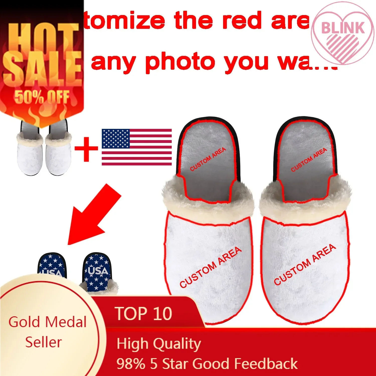 Custom Shoes Custom Slippers Mens Womens Home Cotton Plush Bedroom Casual Keep Warm Customized Thermal Lightweight Slipper DIY
Custom Shoes Custom Slippers Mens Womens Home Cotton Plush Bedroom Casual Keep Warm Customized Thermal Lightweight Slipper DIY