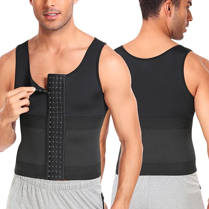 

Men Slimming Body Shaper Vest Shirt Abs Abdomen Waist Trainer Corset Tummy Control Compression Tank Top Sleeveless Shapewear