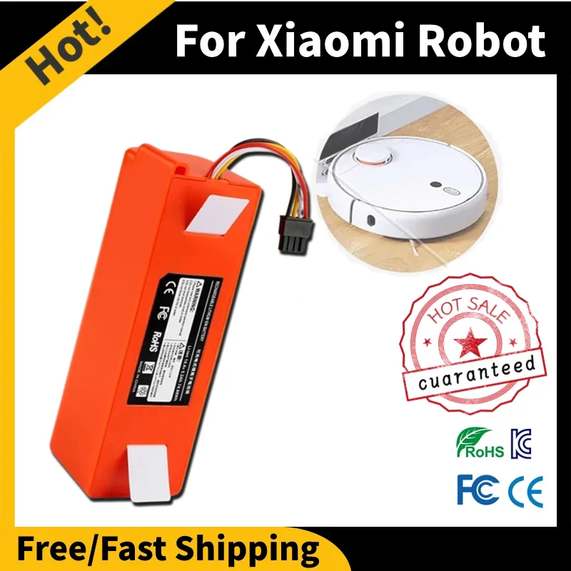 for Xiaomi Robot Roborock S50 S51 S55 Accessory Spare BRR-2P4S-5200S 14.4V 12800mAh Robotic Vacuum Cleaner Replacement Battery
for Xiaomi Robot Roborock S50 S51 S55 Accessory Spare BRR-2P4S-5200S 14.4V 12800mAh Robotic Vacuum Cleaner Replacement Battery