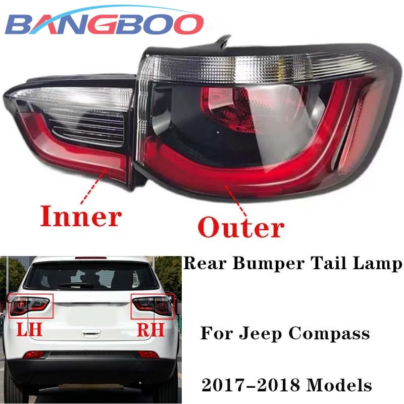 Car Rear Bumper Taillamp Turn Signal Tail Light For Jeep Compass 2017 2018 Brake Stop Warnning Tail Light
Car Rear Bumper Taillamp Turn Signal Tail Light For Jeep Compass 2017 2018 Brake Stop Warnning Tail Light