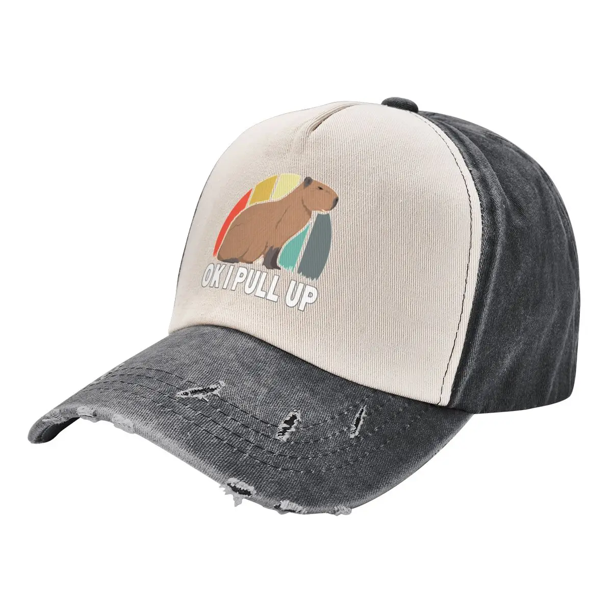 

Ok I Pull Up Capybara Retro Vintage Funny Rodent Animal Baseball Cap Trucker Cap cute Hood Elegant Women's Hats Men's