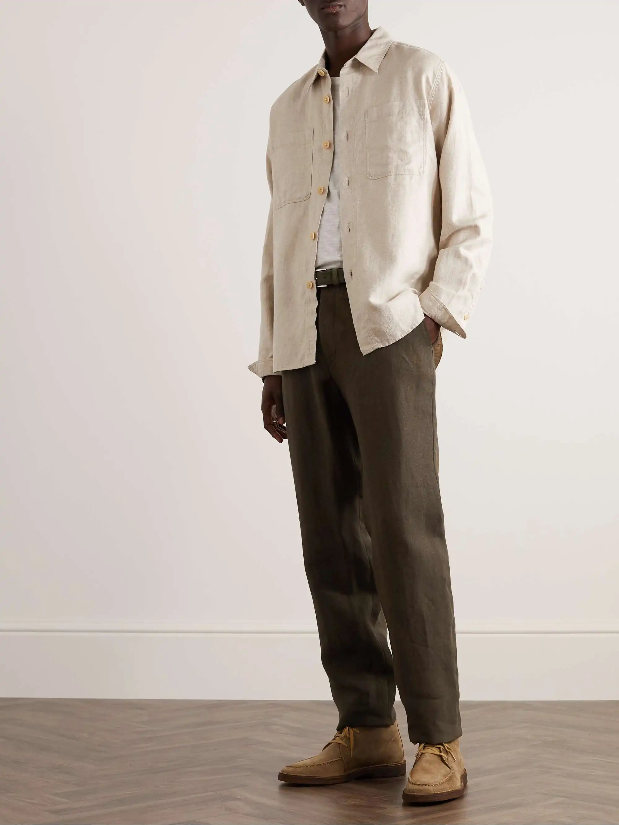 

Brown Summer Linen Elegant Suit Pants For Men Smart Casual Slim Fit Blazers Business Hombre High Quality Custom Costume Homme