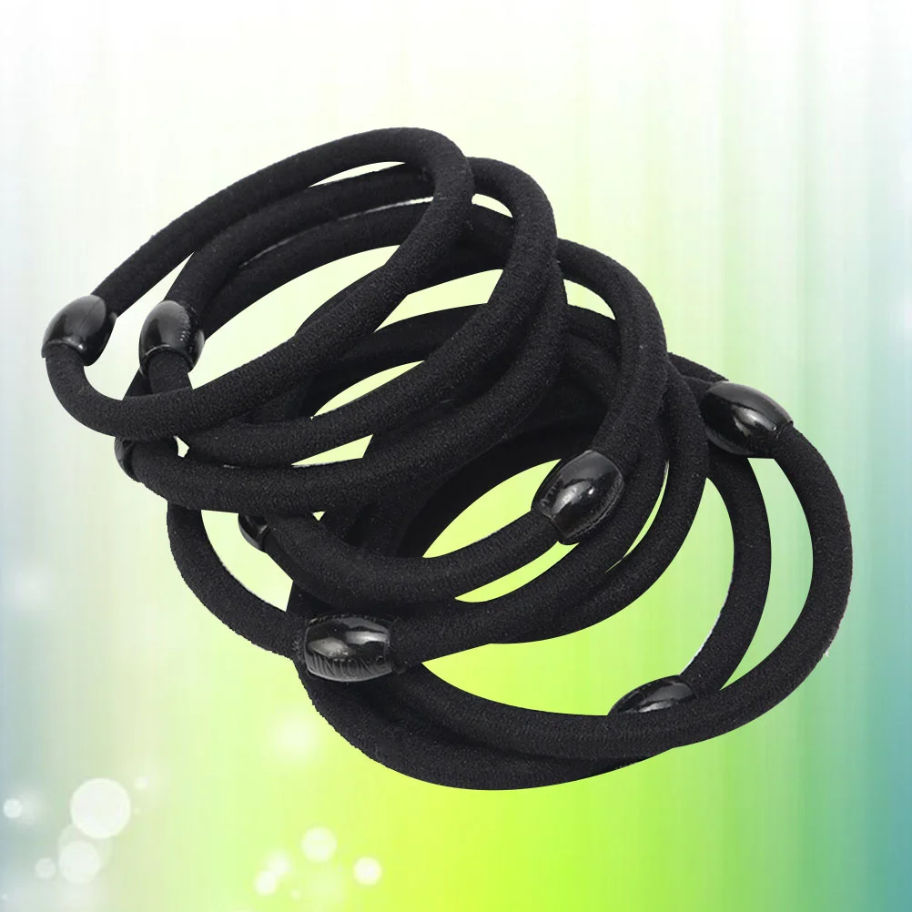 8 Pcs Elastic Hair Ties with Beads Ponytail Holder Black for Curly Accessories Bands Headband High Elasticity
8 Pcs Elastic Hair Ties with Beads Ponytail Holder Black for Curly Accessories Bands Headband High Elasticity
