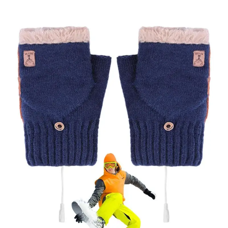 

Зимние перчатки с подогревом Регулируемая температура мотоциклетные велосипедные перчатки с USB электрическим подогревом лыжные перчатки мужские перчатки