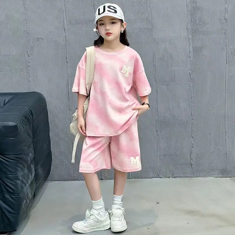 Girls Summer Korean Style Fashion 2pcs T-shirts+Pants Suits 5-15 Years Teenage Kids Sports Streetwear Sets Children Clothes
Girls Summer Korean Style Fashion 2pcs T-shirts+Pants Suits 5-15 Years Teenage Kids Sports Streetwear Sets Children Clothes