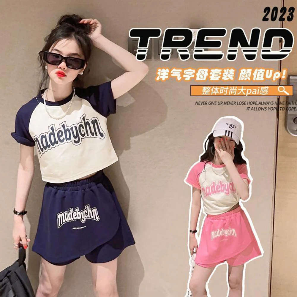 Teenage Girls Tracksuit Summer Short Sleeve T-Shirt + Shorts Two Pieces Clothing Set Casual School Kids Clothes Children's Outfi
Teenage Girls Tracksuit Summer Short Sleeve T-Shirt + Shorts Two Pieces Clothing Set Casual School Kids Clothes Children's Outfi