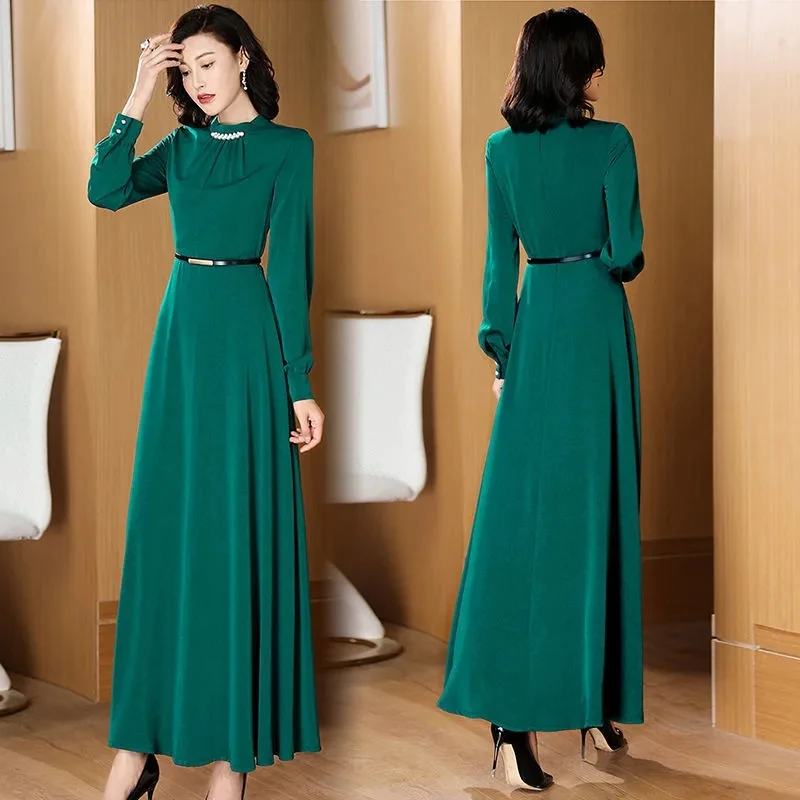 Spring Autumn Dress High End Women's Elegant Long Dresses Temperament Korean Slim Evening Party Female Long Maxi Vestidos 3XL
Spring Autumn Dress High End Women's Elegant Long Dresses Temperament Korean Slim Evening Party Female Long Maxi Vestidos 3XL
