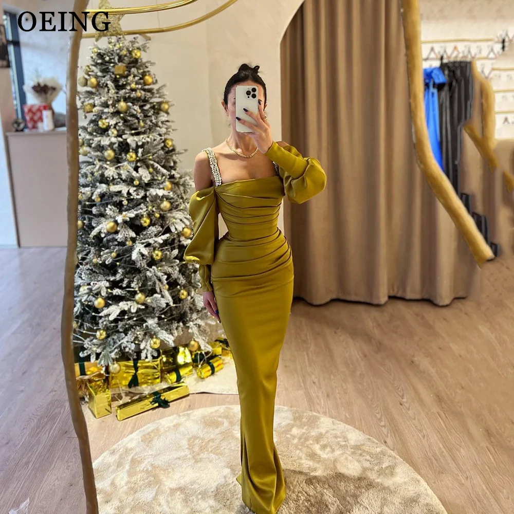 OEING Simple Women Satin Evening Dresses Glitter Spaghetti Strap Square Collar Prom Gowns Formal Celebrity Party Dress 2024
OEING Simple Women Satin Evening Dresses Glitter Spaghetti Strap Square Collar Prom Gowns Formal Celebrity Party Dress 2024