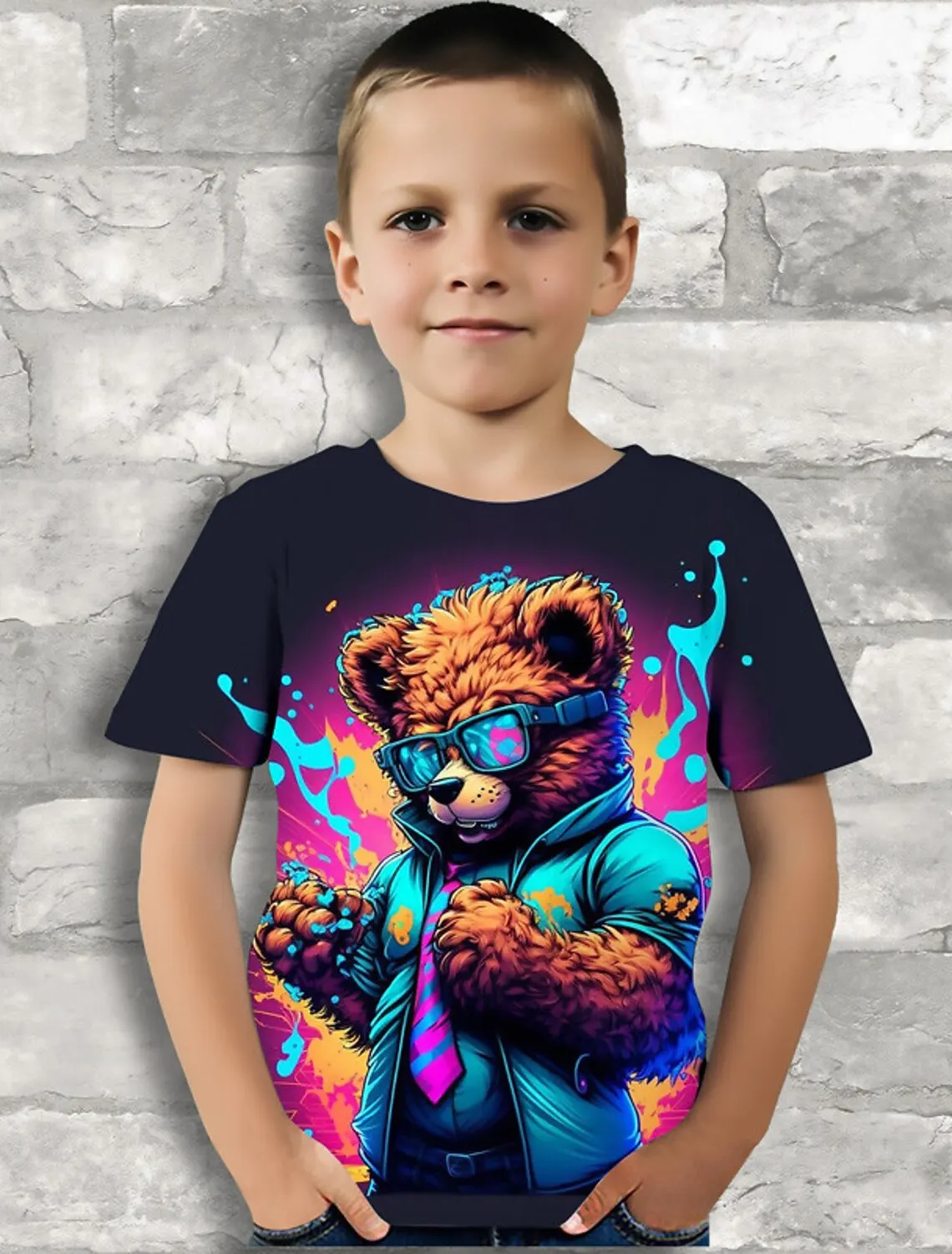 2023 Summer Children's T-shirt Animal Pattern 3D Printed Short Sleeve Boys and Girls Top Street Dress Shirt Fashion Children
2023 Summer Children's T-shirt Animal Pattern 3D Printed Short Sleeve Boys and Girls Top Street Dress Shirt Fashion Children