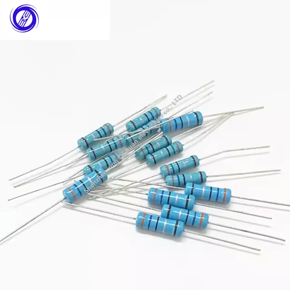 

200pcs Metal Film Resistors 2 Watts 1% 2W 10 12 15 18 20 22 24 27 30 33 36 39 43 47 51 56 62 68 75 82 91 K R E Ohm