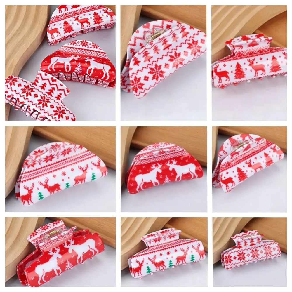 NEW Christmas Atmosphere Hair Claws for Women Cute Sweet Girl Elk Snowflakes Red Hair Clip Headwear
NEW Christmas Atmosphere Hair Claws for Women Cute Sweet Girl Elk Snowflakes Red Hair Clip Headwear