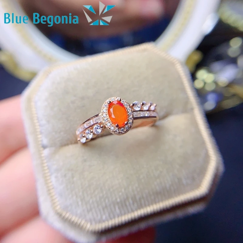 Natural Fire Opal Ring for Women Wedding Gift Fine Jewelry 925 Sterling Silver 4*6MM Gemstone
Natural Fire Opal Ring for Women Wedding Gift Fine Jewelry 925 Sterling Silver 4*6MM Gemstone