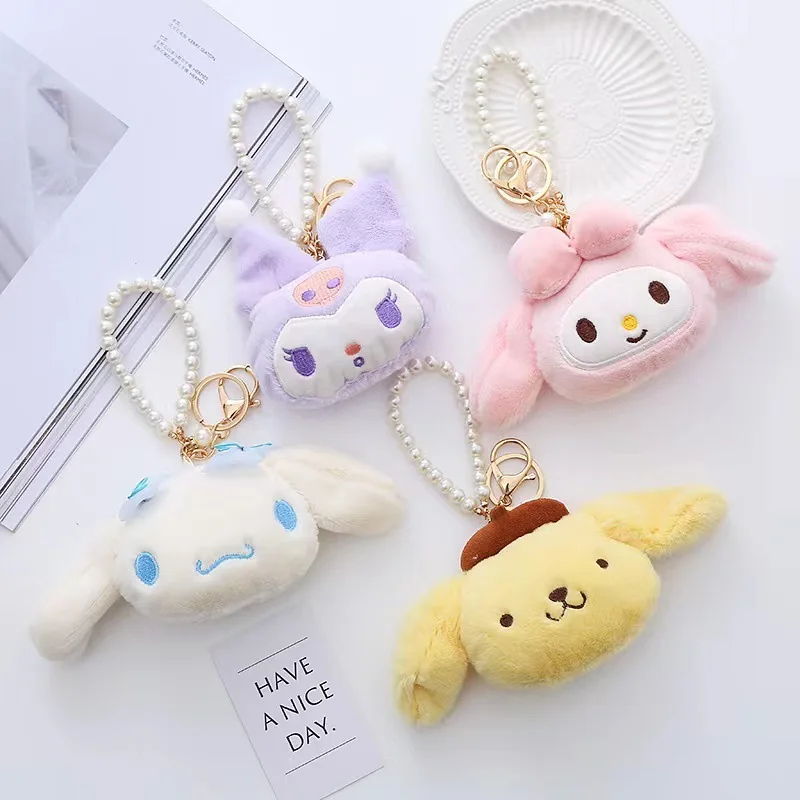 Sanrioed Cinnamoroll Melody Kuromi Plush Keychains Cartoon Cute Stuffed Keyring Pearl Chain Plushie Toy Birthday Christmas Gift
Sanrioed Cinnamoroll Melody Kuromi Plush Keychains Cartoon Cute Stuffed Keyring Pearl Chain Plushie Toy Birthday Christmas Gift
