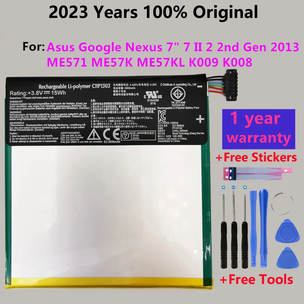 Original For ASUS C11P1303 Tablet PC Battery For ASUS Google Nexus 7 II 2nd ME571 K009 K008 ME57K ME57KL+Gift Tools +Stickers
Original For ASUS C11P1303 Tablet PC Battery For ASUS Google Nexus 7 II 2nd ME571 K009 K008 ME57K ME57KL+Gift Tools +Stickers