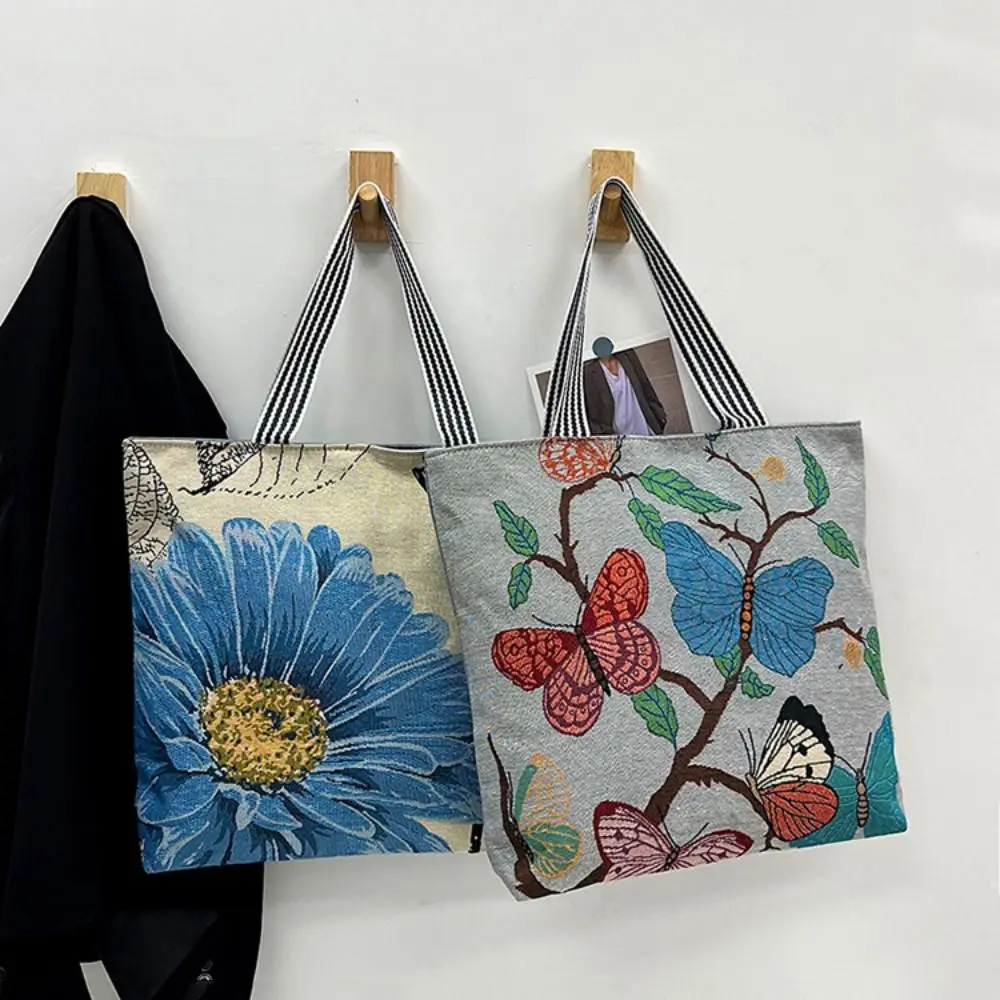 Butterfly Embroidery Tote Bag Portable Animal Cartoon Flower Shoulder Bag Mommy Bag Shopping Bag Canvas Handbag Girl/Ladies
Butterfly Embroidery Tote Bag Portable Animal Cartoon Flower Shoulder Bag Mommy Bag Shopping Bag Canvas Handbag Girl/Ladies