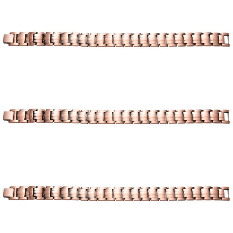 3X Pure Copper Bracelet Men Energy Germanium Magnetic Bracelet Copper Vintage Hologram Chain & Link Bracelets For Men
3X Pure Copper Bracelet Men Energy Germanium Magnetic Bracelet Copper Vintage Hologram Chain & Link Bracelets For Men