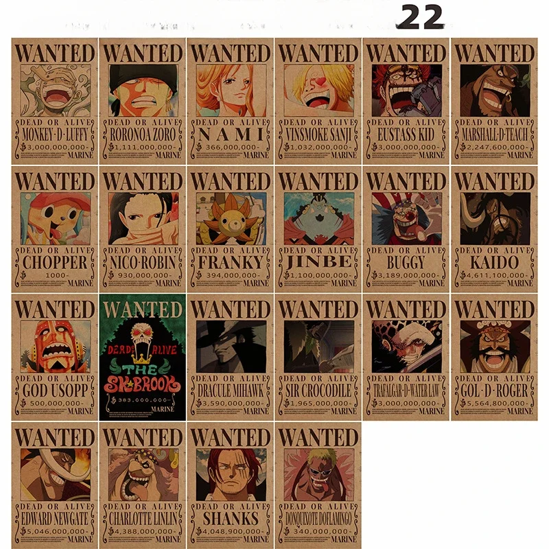 One Piece Lufei Kraft Paper Bounty Order Card Cartoon Toys Halloween Christmas Poster Dormitory Wallpaper Girls Gifts
One Piece Lufei Kraft Paper Bounty Order Card Cartoon Toys Halloween Christmas Poster Dormitory Wallpaper Girls Gifts