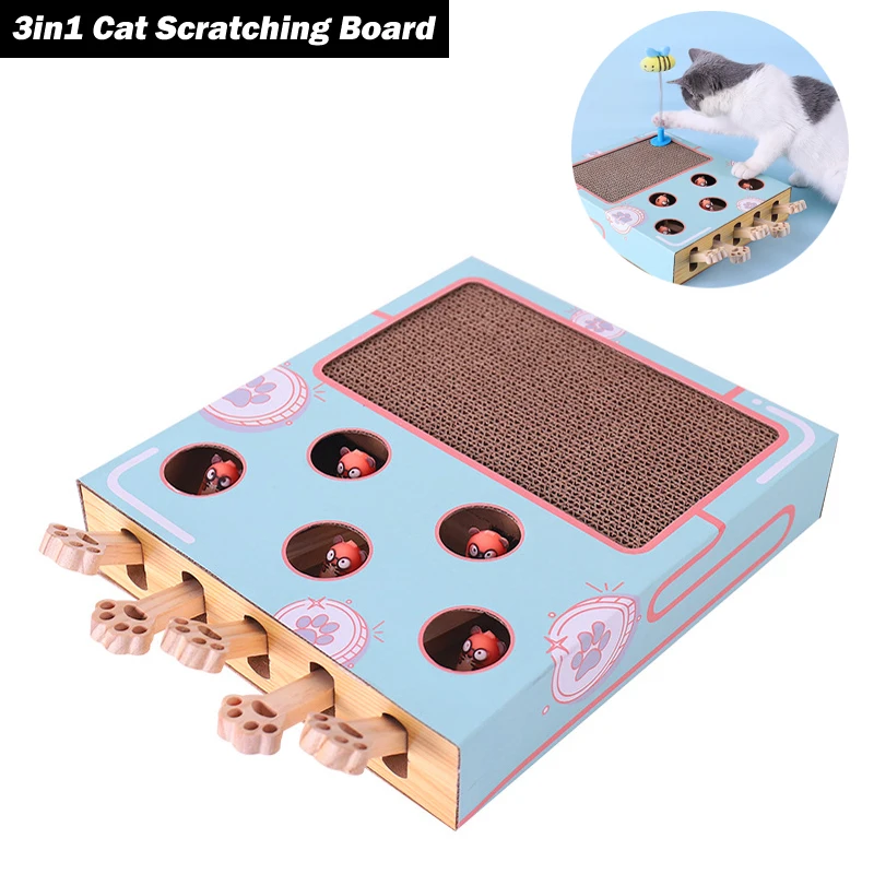 3in1 Cat Scratching Board,With Whac-A-Mole Kitten Game Box,Cat Grinding Claw Scratching Board,Multifunction Interactive Pet Toy
3in1 Cat Scratching Board,With Whac-A-Mole Kitten Game Box,Cat Grinding Claw Scratching Board,Multifunction Interactive Pet Toy