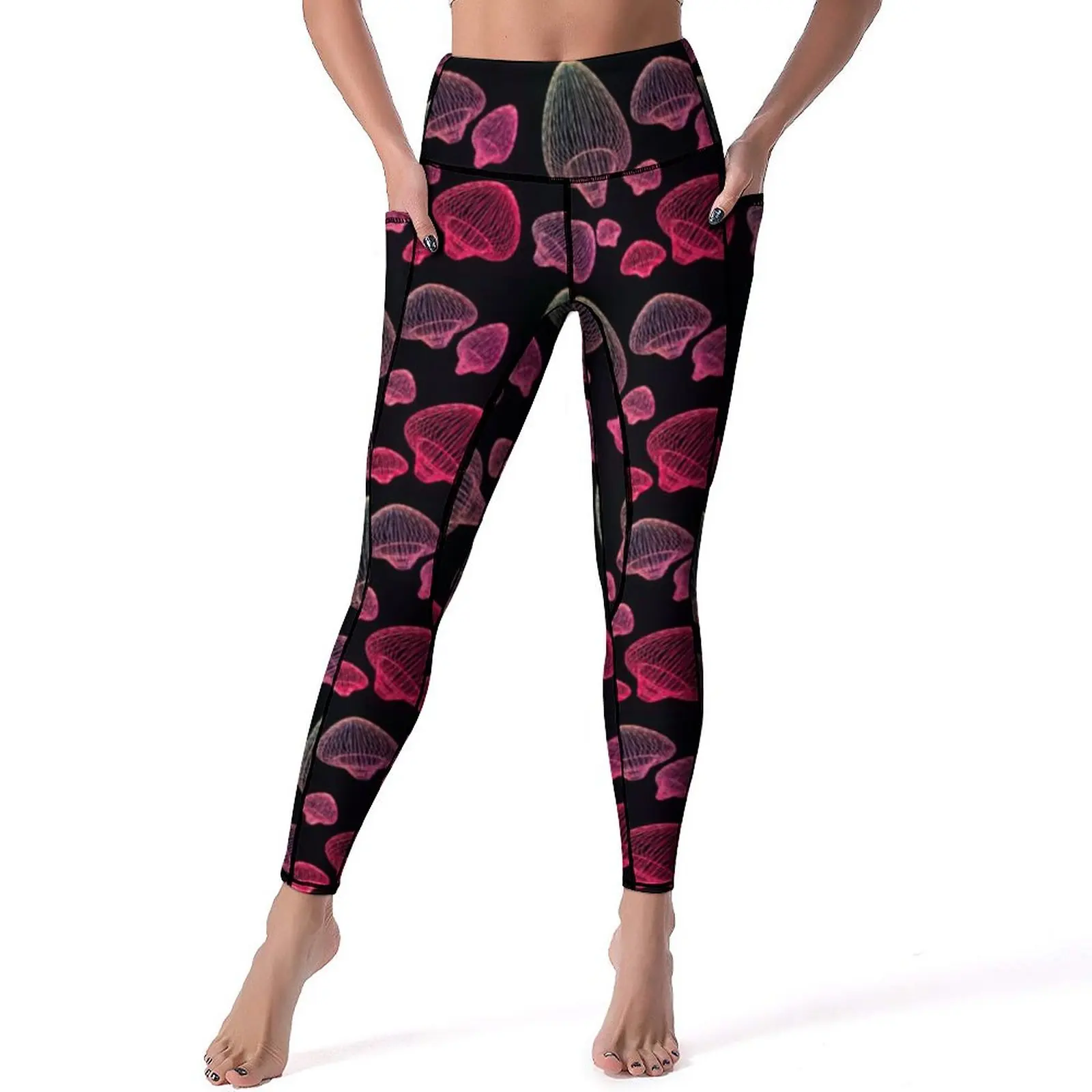 

Magic Mushroom Leggings Mushrooms Print Fitness Yoga Pants Push Up Breathable Leggins Quick-Dry Sports Tights Birthday Present