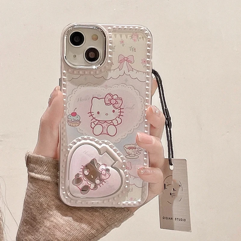 Hello Kitty Phone Case Kawaii Sanrio Anime Cute Y2K Girl Iphone Anti-Fall Phone Makeup Mirror with Bracket Protective Case Gifts
Hello Kitty Phone Case Kawaii Sanrio Anime Cute Y2K Girl Iphone Anti-Fall Phone Makeup Mirror with Bracket Protective Case Gifts