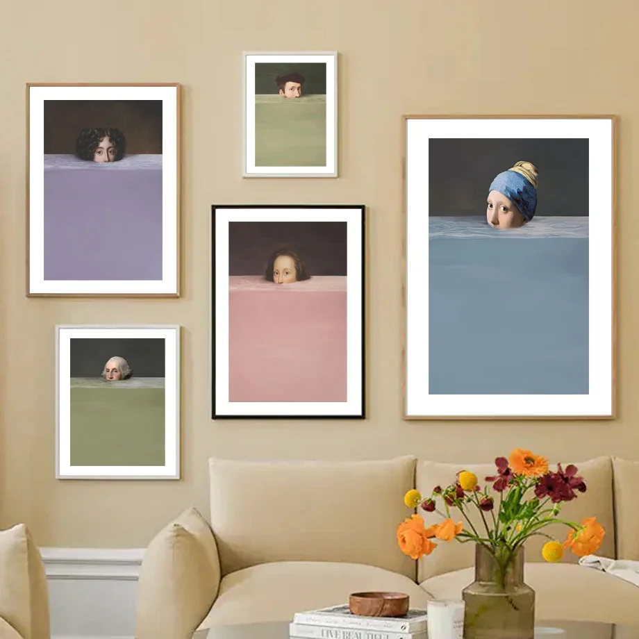 Famous Paintings Spoof Creative Portrait Wall Art Canvas Aesthetic Nordic Posters And Prints Wall Pictures For Living Room Decor
Famous Paintings Spoof Creative Portrait Wall Art Canvas Aesthetic Nordic Posters And Prints Wall Pictures For Living Room Decor