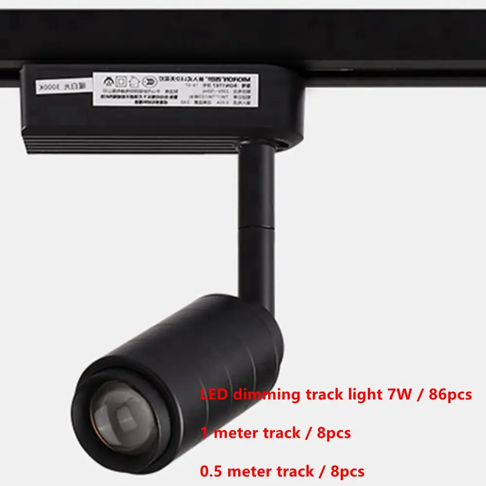 Adjustable Zoom LED Dimmable Track Light 7W Black 60 PCS 1M Track Bar 20 PCS AC110V 220V
Adjustable Zoom LED Dimmable Track Light 7W Black 60 PCS 1M Track Bar 20 PCS AC110V 220V