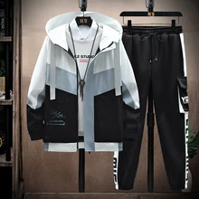Spring jacket men's new Korean version of two sets of hi-colored jacket set workload jacket male
Spring jacket men's new Korean version of two sets of hi-colored jacket set workload jacket male
