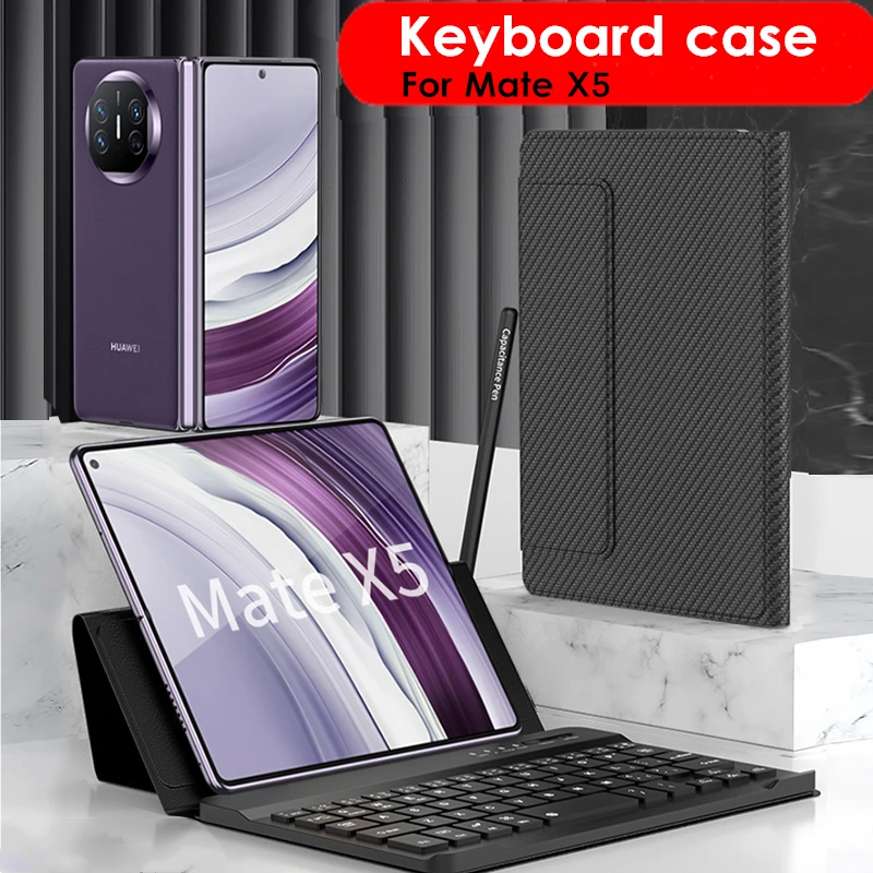 Wireless Keyboard Case For Huawei Mate X5 Magnetic Folding Flip Stand Leather Keyboard Cover With S Pen
Wireless Keyboard Case For Huawei Mate X5 Magnetic Folding Flip Stand Leather Keyboard Cover With S Pen