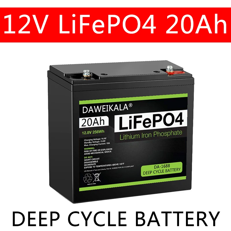 New 12V 20Ah LiFePo4 Battery Lithium Iron Phosphate 12V 24V LiFePo4 Rechargeable Battery for Kid Scooters Boat Motor Tax Free
New 12V 20Ah LiFePo4 Battery Lithium Iron Phosphate 12V 24V LiFePo4 Rechargeable Battery for Kid Scooters Boat Motor Tax Free