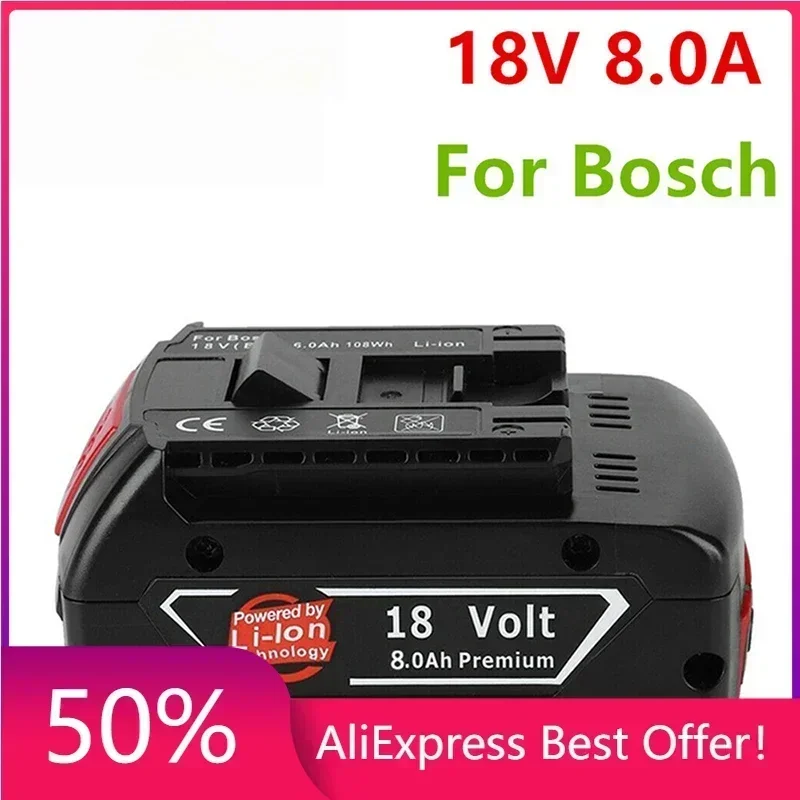 100%Original18V 8ah Rechargeable Lithium Ion Battery for Bosch 18V 6.0A Backup Battery Portable Replacement BAT609
100%Original18V 8ah Rechargeable Lithium Ion Battery for Bosch 18V 6.0A Backup Battery Portable Replacement BAT609