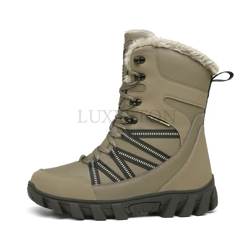 Warm Plush Snow Boots Men Lace Up Casual High Top Men's Boots Waterproof Winter Boots Anti-Slip Ankle Boots Army Work Boots
Warm Plush Snow Boots Men Lace Up Casual High Top Men's Boots Waterproof Winter Boots Anti-Slip Ankle Boots Army Work Boots