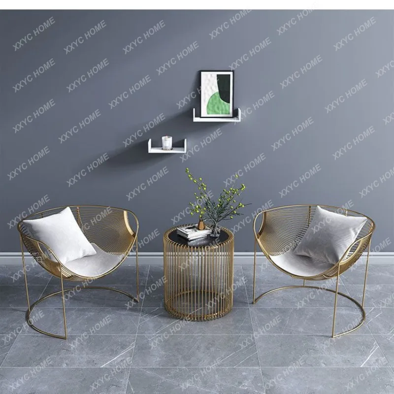 Iron Coffee Table Three-Piece Set Internet Celebrity a Table with Two Chairs Leisure Courtyard Outdoor round Table Chair
Iron Coffee Table Three-Piece Set Internet Celebrity a Table with Two Chairs Leisure Courtyard Outdoor round Table Chair