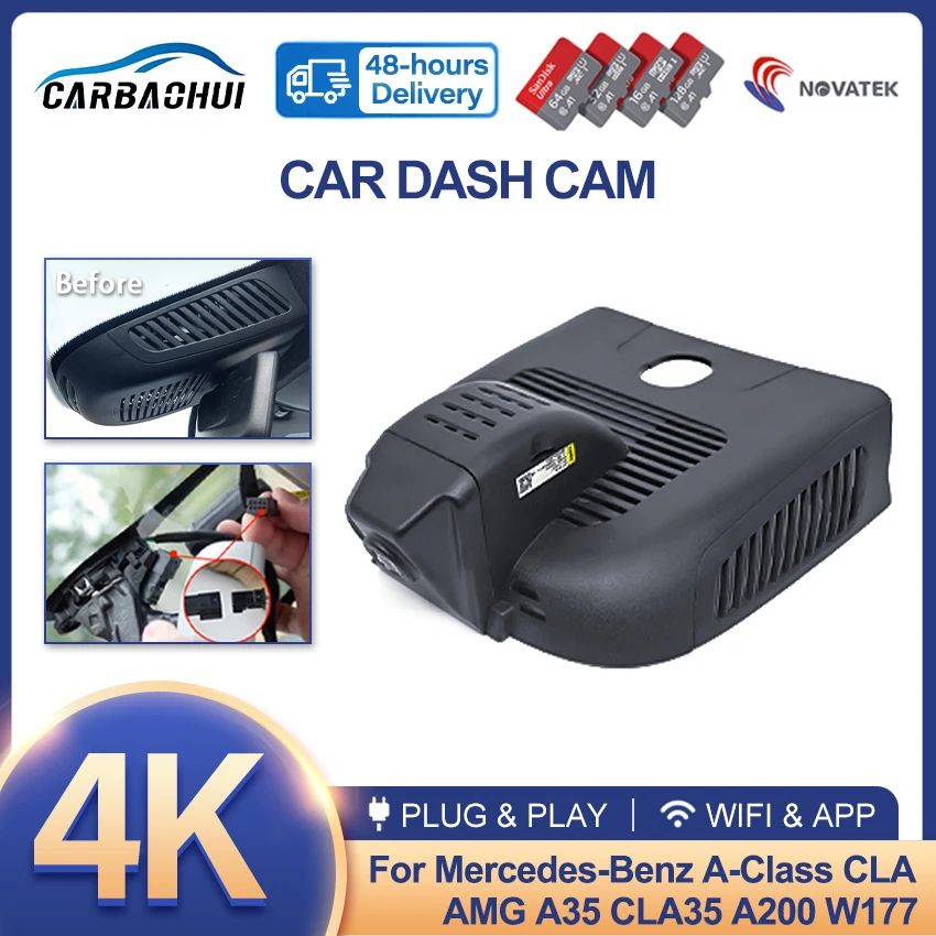 4K Car DVR Plug and play Dash Cam Camera Video Recorder For Mercedes-Benz A Class CLA AMG A35 A45 CLA35 A180 A200 W177 Premium
4K Car DVR Plug and play Dash Cam Camera Video Recorder For Mercedes-Benz A Class CLA AMG A35 A45 CLA35 A180 A200 W177 Premium
