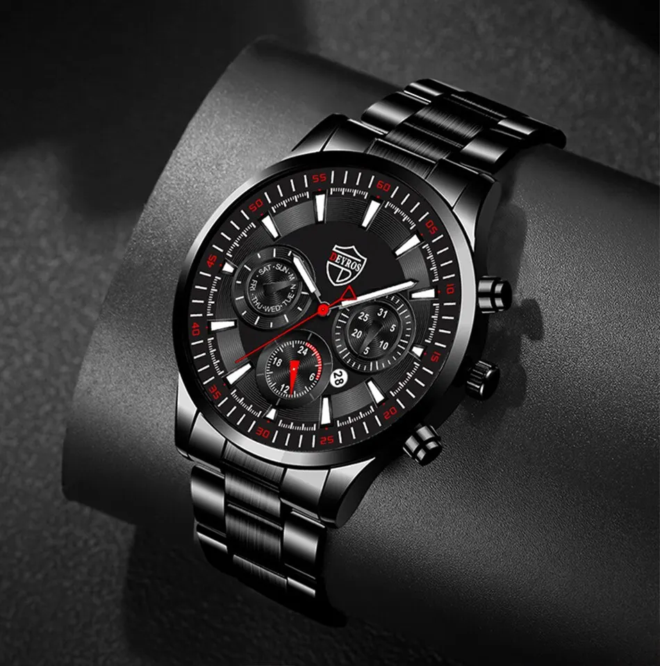 Fashion Men's Watches Business Stainless Steel Quartz Wrist Watch Male Casual Date Luminous Leather Bracelet Clock Fashion Men's Watches Business Stainless Steel Quartz Wrist Watch Male Casual Date Luminous Leather Bracelet Clock