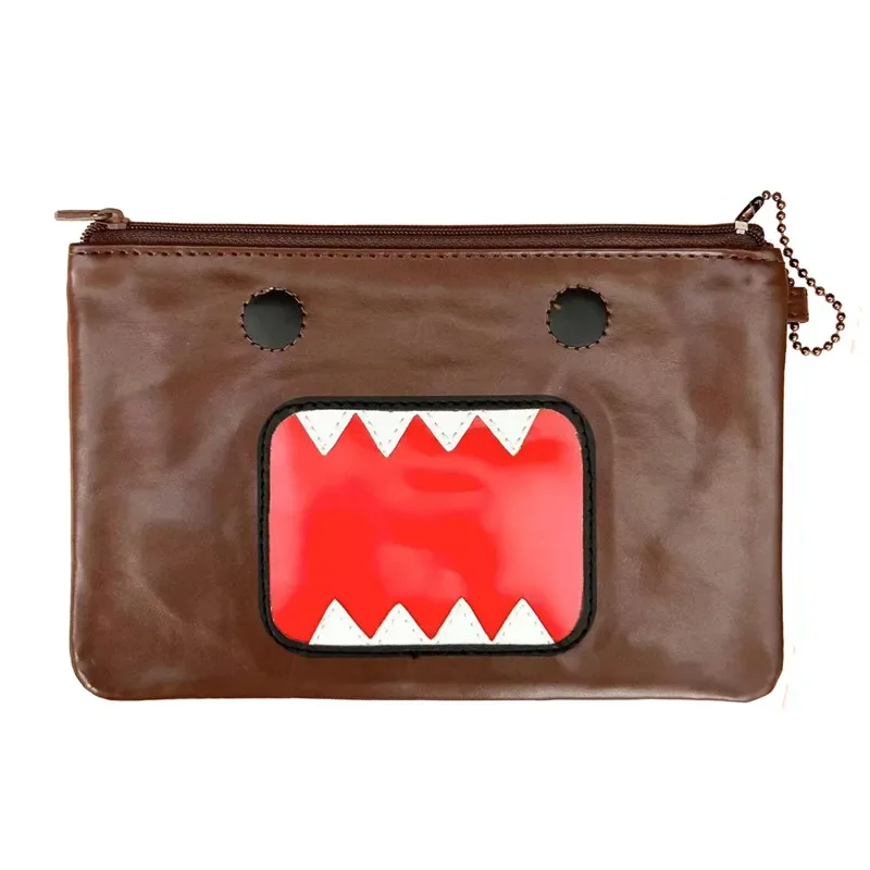 

Domo Kun Makeup Bag Storage Organizer Anime Cute Pencil Case Pouch Leather Travel Cosmetic Bags Beauty Case Make Up Toiletry Bag