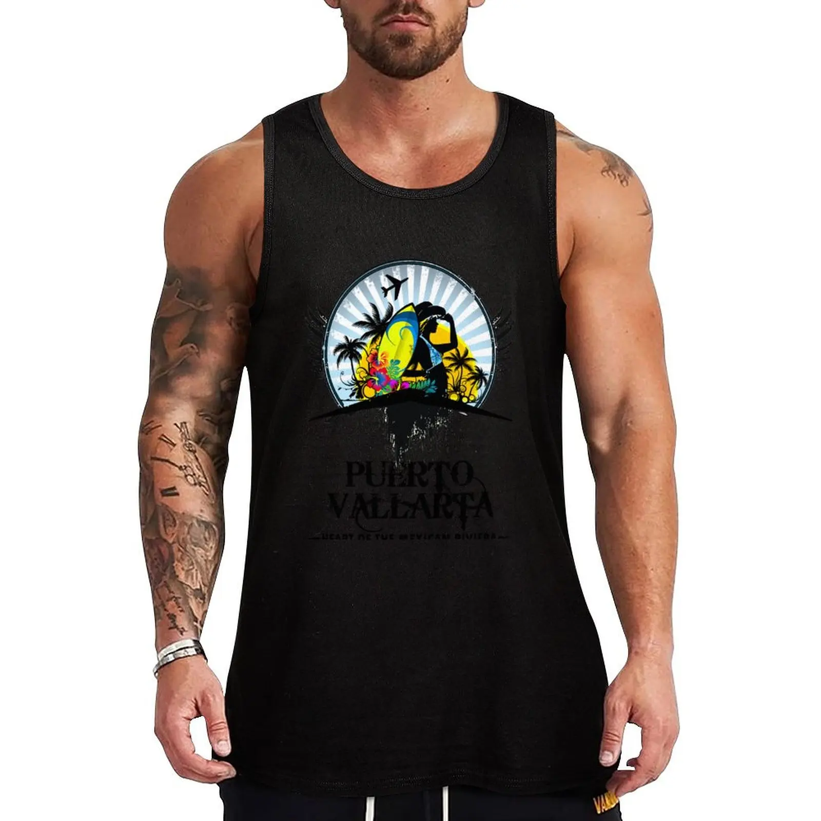Puerto Vallarta Mexico Tank Top sleeveless vests gym clothing men Men's t shirt clothes for men summer
Puerto Vallarta Mexico Tank Top sleeveless vests gym clothing men Men's t shirt clothes for men summer