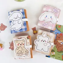 Fashion Harajuku Cartoon bear short female Wallet Japan Y2k Casual PU bag For Girls Chic Plaid kawaii Mini zip up Women card Bag
Fashion Harajuku Cartoon bear short female Wallet Japan Y2k Casual PU bag For Girls Chic Plaid kawaii Mini zip up Women card Bag