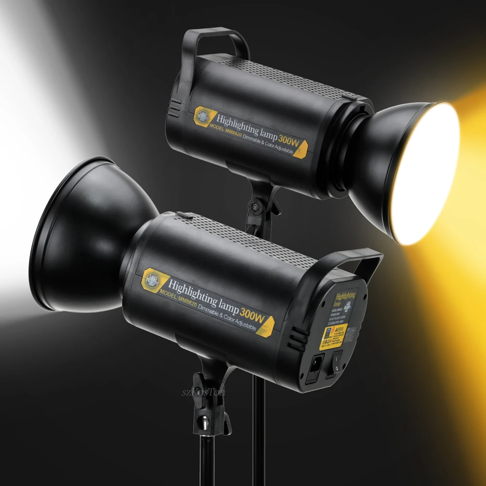 300W LED Video Light 5700K Continuous Dimmable Aluminum Photography Lamp and 2.1-meter support bracket 300W LED Video Light 5700K Continuous Dimmable Aluminum Photography Lamp and 2.1-meter support bracket