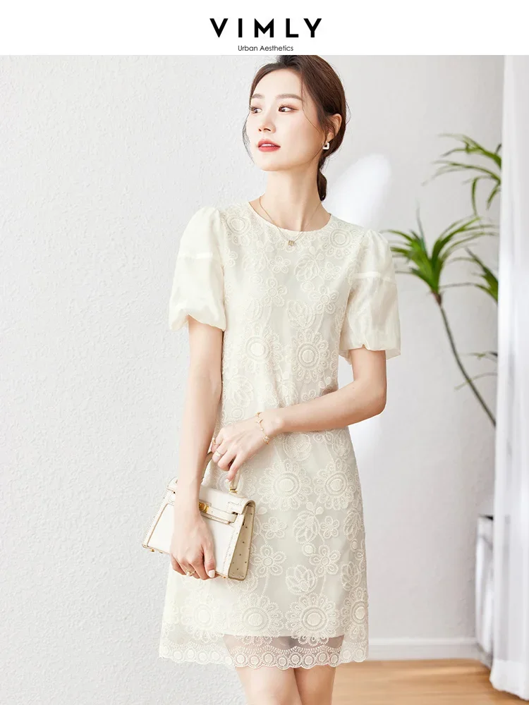 Vimly Womens Summer Mini Lace Dresses Women 2023 Embroidery Pull Sleeve Straight Loose Waist Elegant Luxury Female Short Dress
Vimly Womens Summer Mini Lace Dresses Women 2023 Embroidery Pull Sleeve Straight Loose Waist Elegant Luxury Female Short Dress