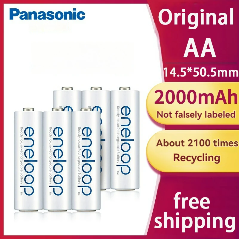 

Panasonic Eneloop original AA AAA rechargeable battery 1.2v 1900mAh 800mAh pre-charged nimh suitable for flashlight camera toys
