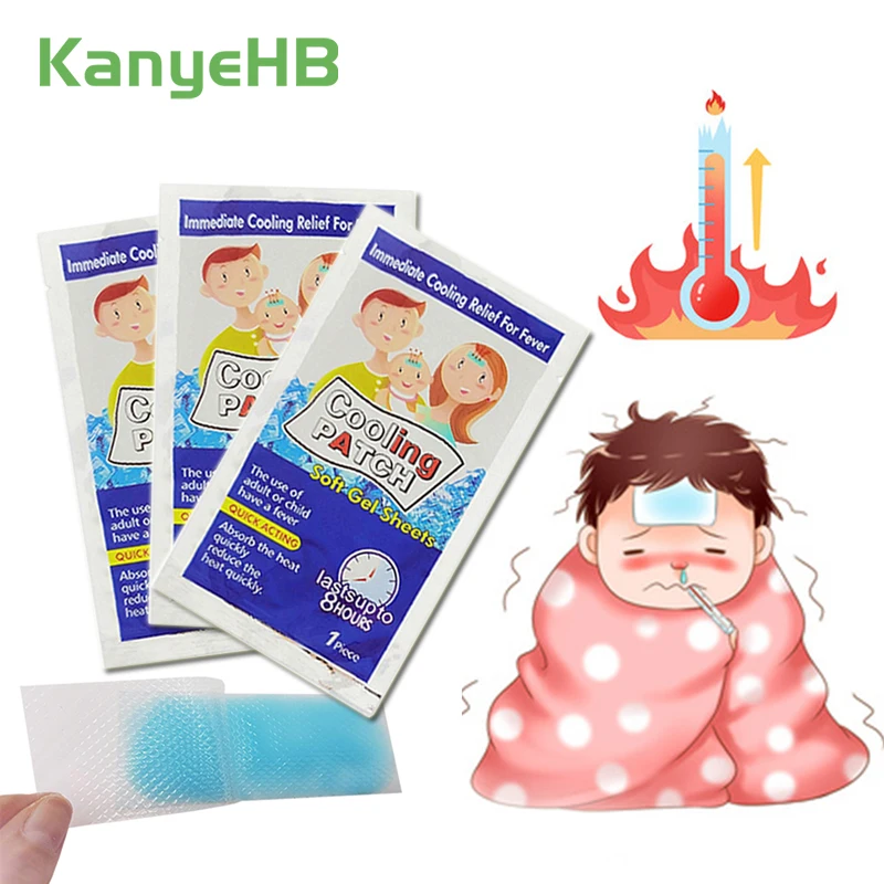 

3pcs=3bags Fast Fever Down Medical Plaster Lower Body Temperature Ice Gel Patches Relief Migraine Headache Cooling Sticker A166