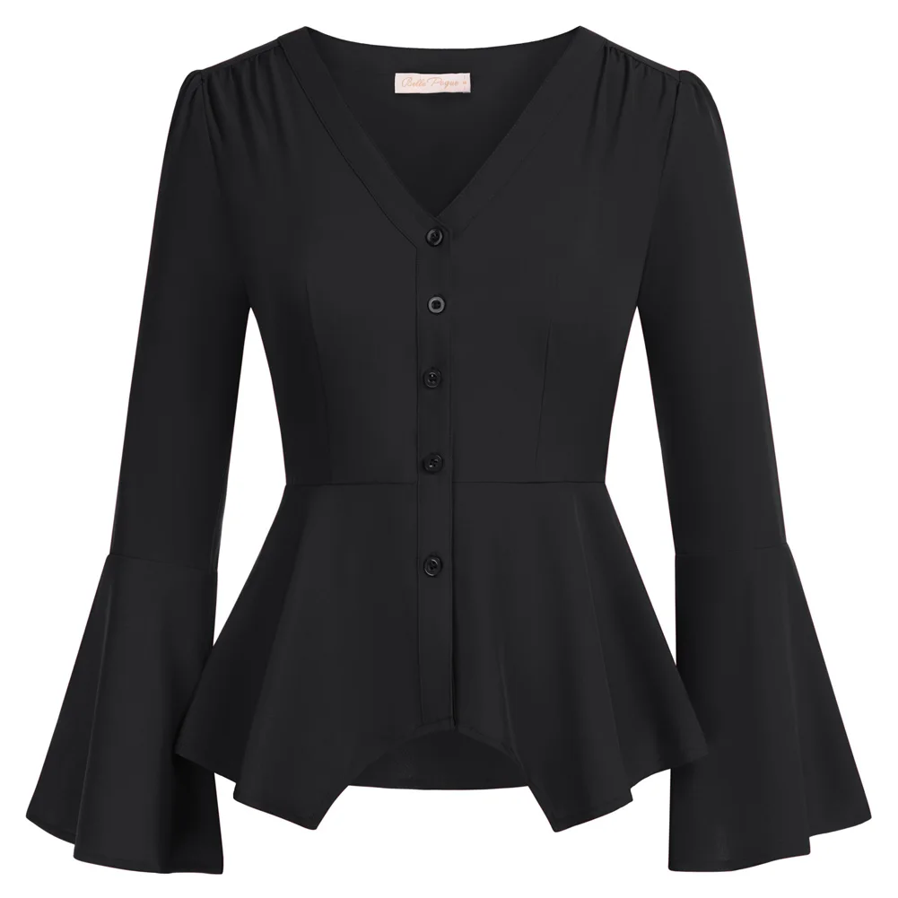 BP Women Vintage Irregular Hem Shirt Long Sleeve V-Neck Button-up Tops Summer Thin Blouse Elegant Office Lady Workwear A30
BP Women Vintage Irregular Hem Shirt Long Sleeve V-Neck Button-up Tops Summer Thin Blouse Elegant Office Lady Workwear A30