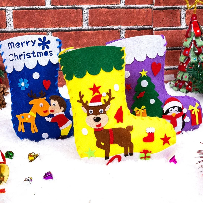 Kids DIY Christmas Socks Kindergarten Educational Toys Children Creative Handwork Arts Non-woven Handmade Crafts Toys Gifts
Kids DIY Christmas Socks Kindergarten Educational Toys Children Creative Handwork Arts Non-woven Handmade Crafts Toys Gifts